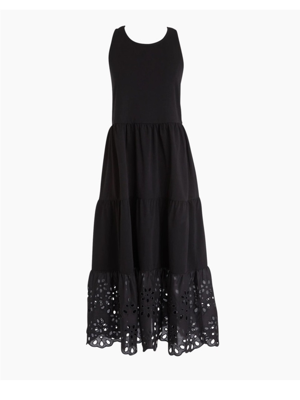 Jcrew Eyelet Hem Maxi Dress